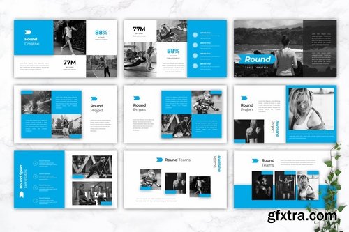 ROUND - Sport Powerpoint and Google Slides Templates