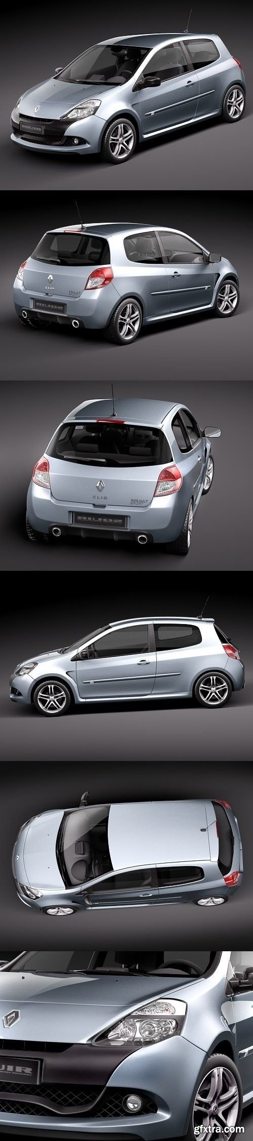 Renault Clio RS 2010 3D Model