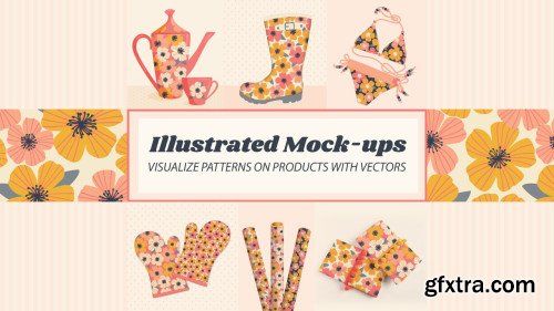 Illustrated Mock-ups: visualize patterns on products with vectors