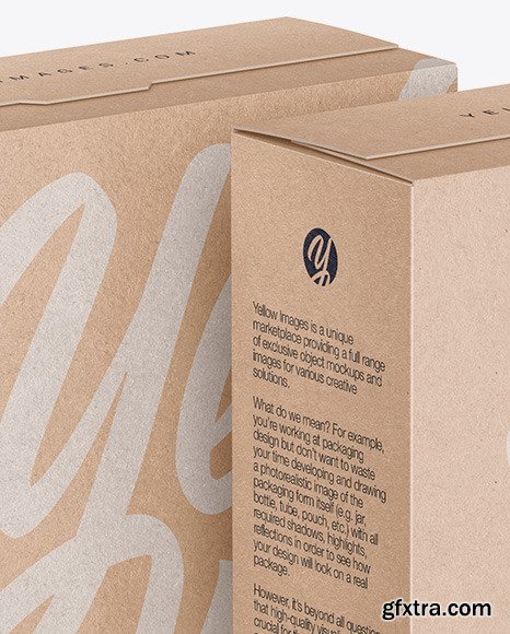 Two Kraft Boxes Mockup 46090