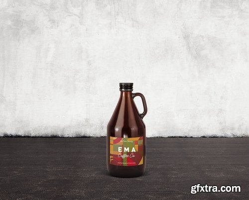 6 Beer Coffee Milk Bottles Mockups 1