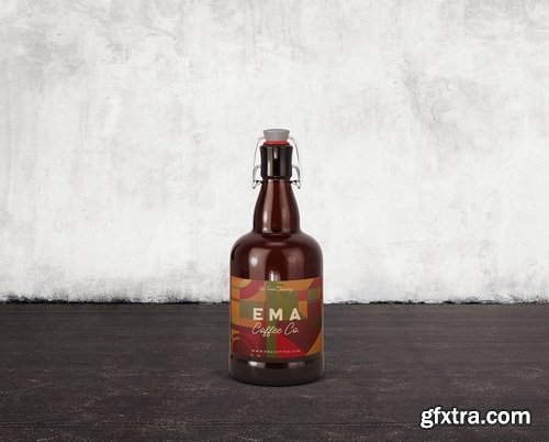 6 Beer Coffee Milk Bottles Mockups 1