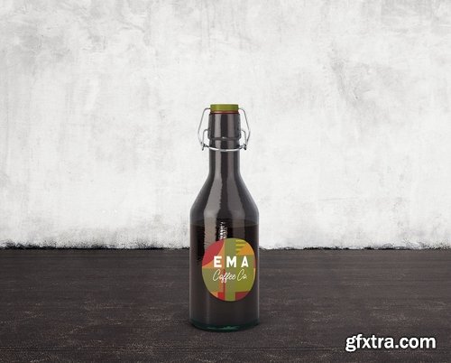 6 Beer Coffee Milk Bottles Mockups 1