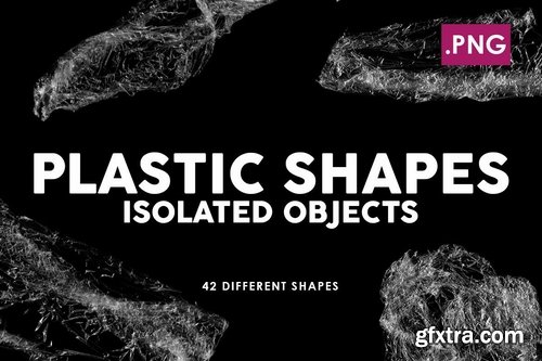 42 Isolated Plastic Shapes