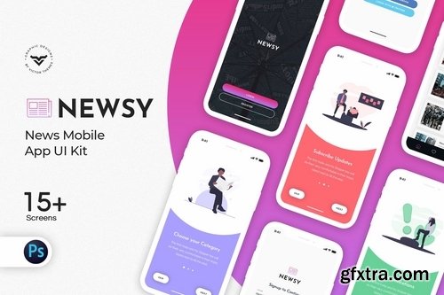 Newsy News Mobile App UI Kit