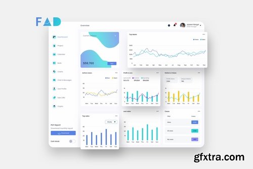 Dashboard UI Light and Dark Big Pack