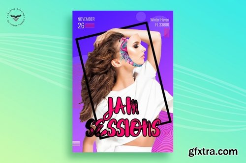 Jas Session Fashion Flyer Poster