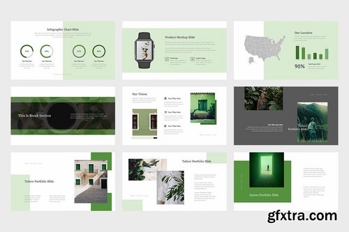 Tulave Green Gradient Color Tone Powerpoint