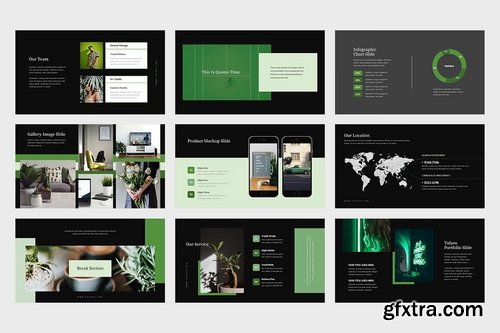 Tulave Green Gradient Color Tone Powerpoint