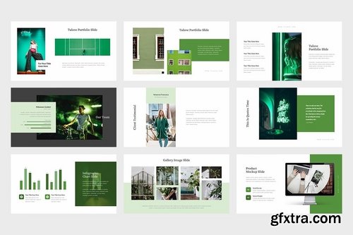 Tulave Green Gradient Color Tone Powerpoint