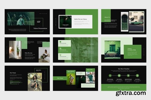 Tulave Green Gradient Color Tone Powerpoint