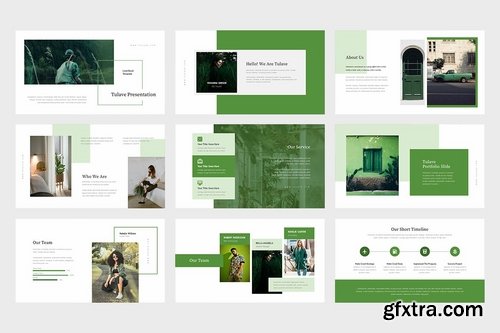 Tulave Green Gradient Color Tone Powerpoint