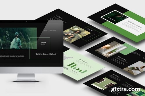 Tulave Green Gradient Color Tone Powerpoint