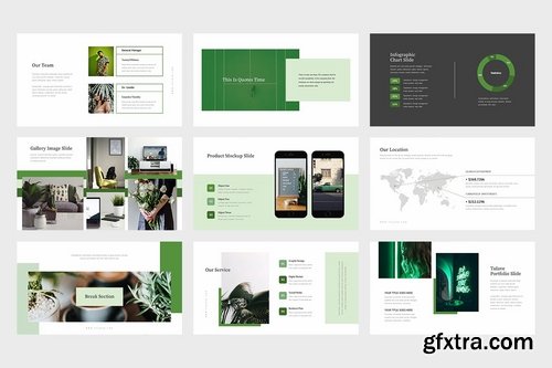 Tulave Green Gradient Color Tone Powerpoint