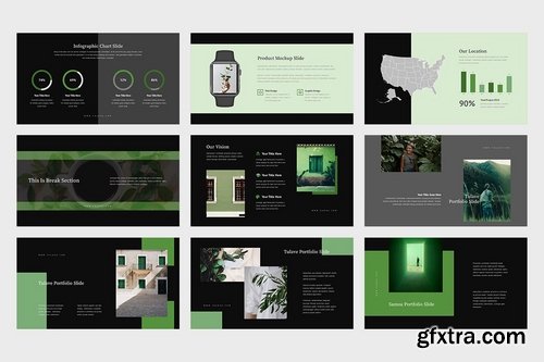 Tulave Green Gradient Color Tone Powerpoint