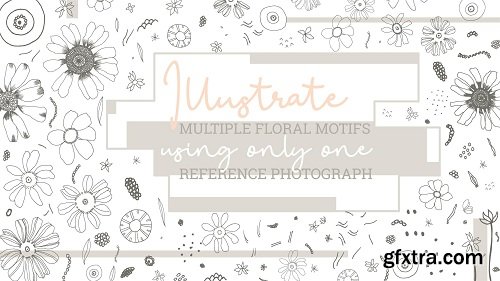 Illustrate Multiple Floral Motifs from One Reference Photo for Use in Textile and Graphic Design