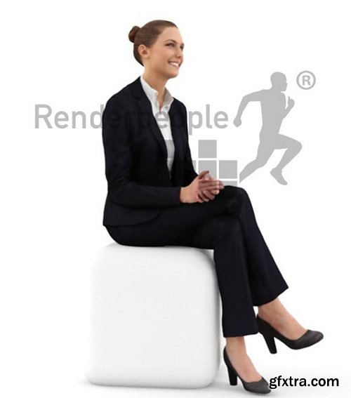 Julia 0280 Smiling Sitting Business Woman