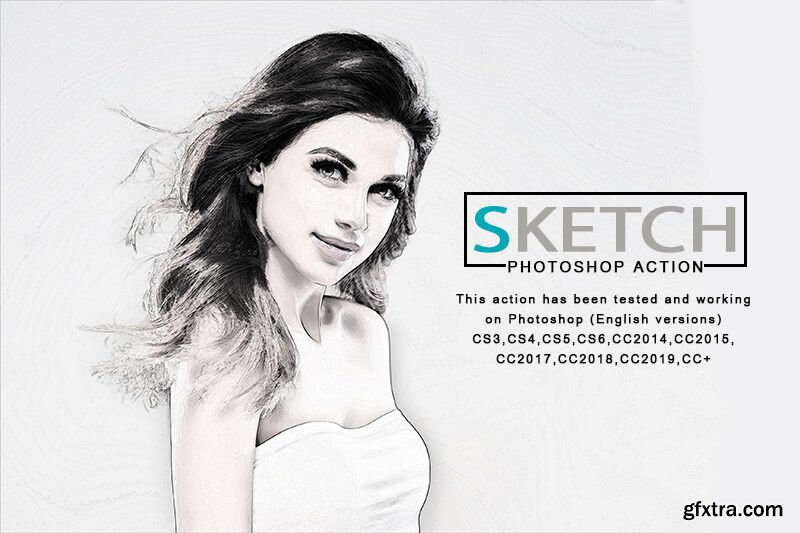 Sketch Photoshop Action » GFxtra