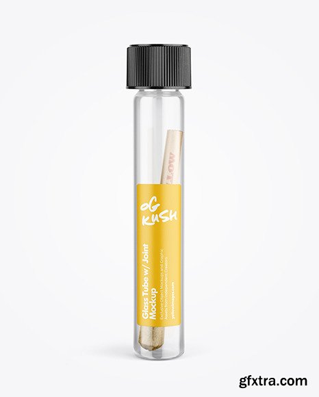 Glass Tube w/ Weed Joint Mockup 46104