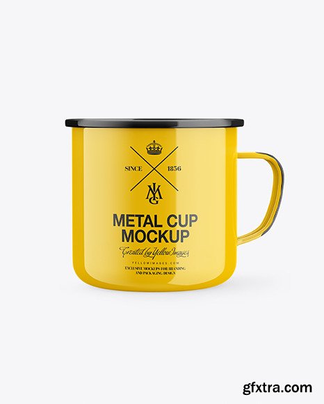 Glossy Enamel Cup Mockup 46123