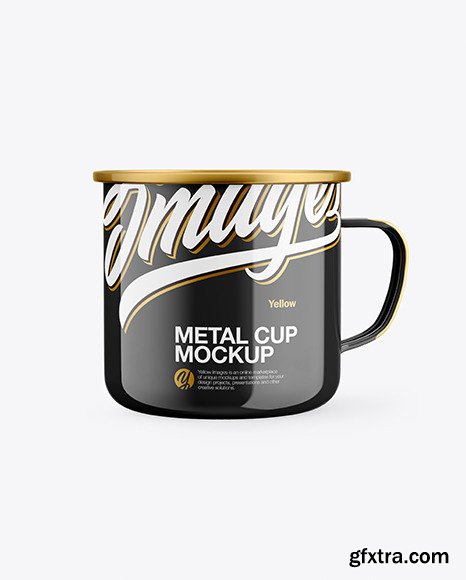 Glossy Enamel Cup Mockup 46123