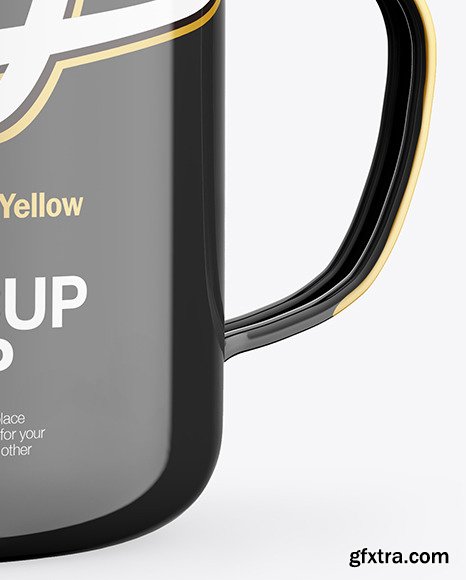 Glossy Enamel Cup Mockup 46123