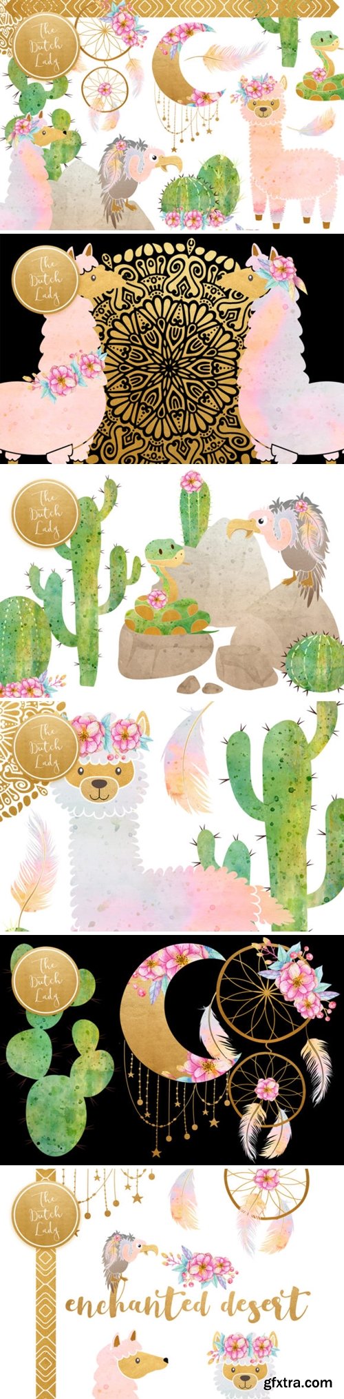 Enchanted Boho Desert Clipart Set 1598419