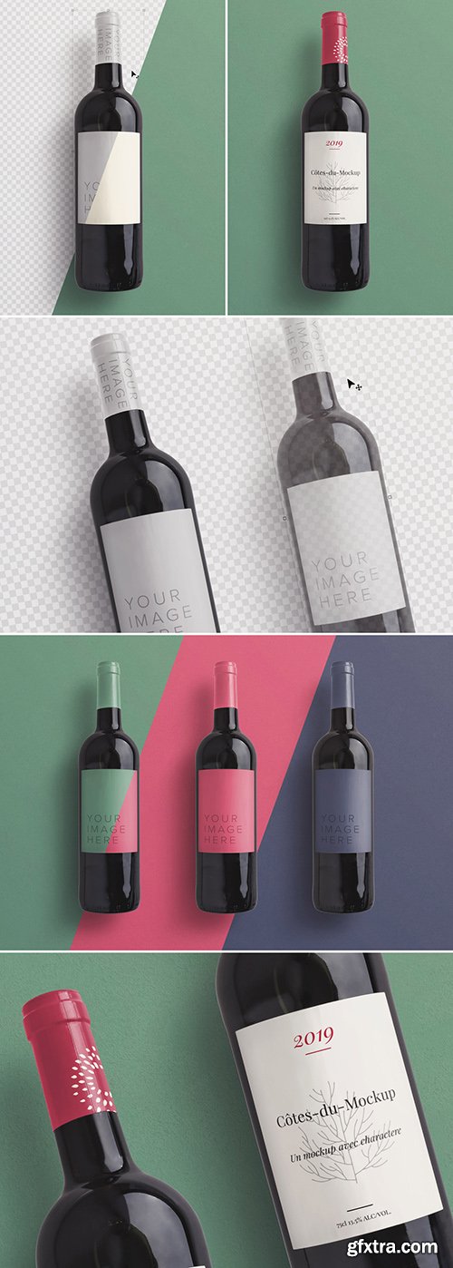 Wine Bottle Mockup 256522770