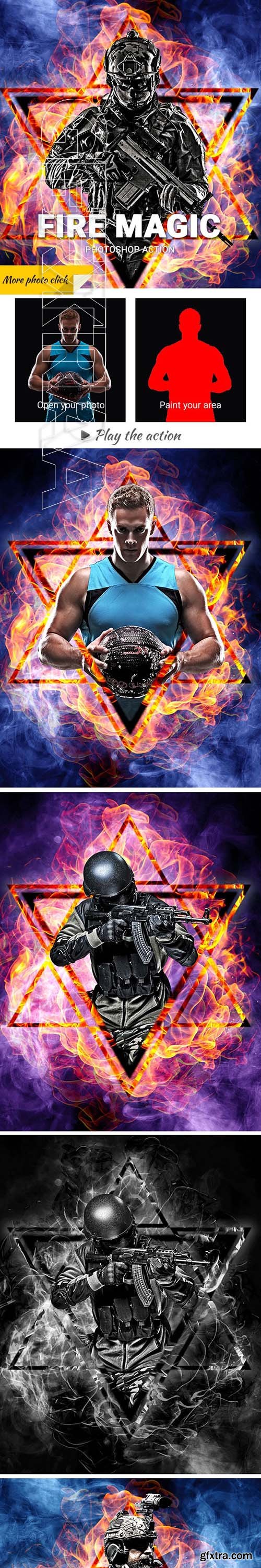 GraphicRiver - Fire Magic Photoshop Action 24009554