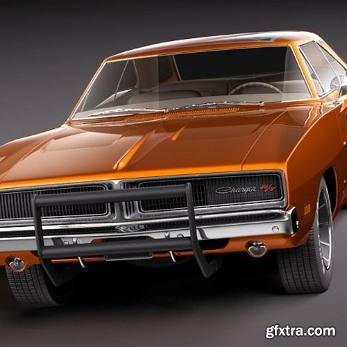 Dodge Charger 1969 RT - General Lee 3D Model