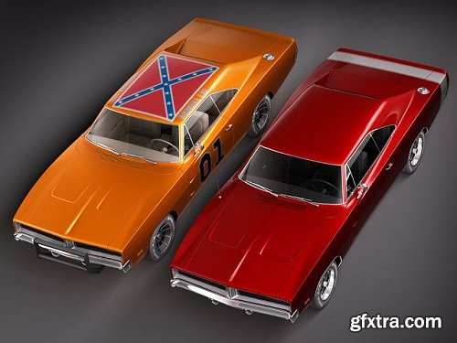 Dodge Charger 1969 RT - General Lee 3D Model