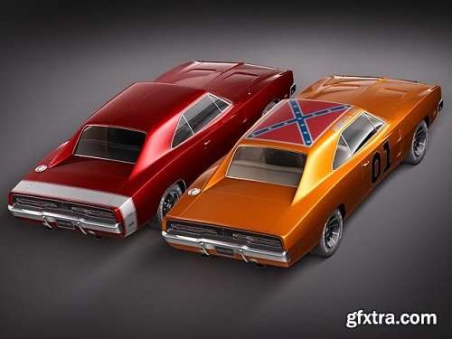 Dodge Charger 1969 RT - General Lee 3D Model