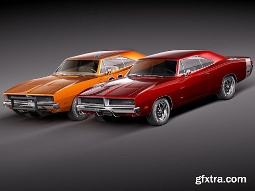 Dodge Charger 1969 RT - General Lee 3D Model