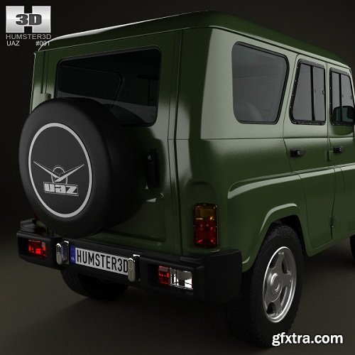 UAZ Hunter 315195 2012 3D Model