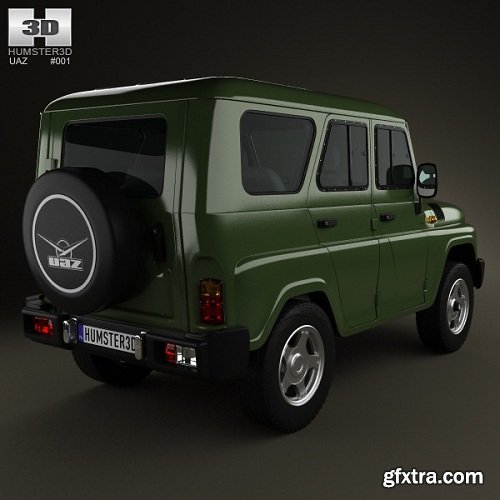 UAZ Hunter 315195 2012 3D Model