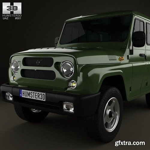 UAZ Hunter 315195 2012 3D Model