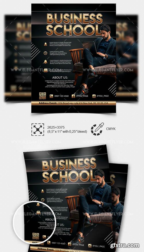 Business School V7 2019 Flyer Template in PSD