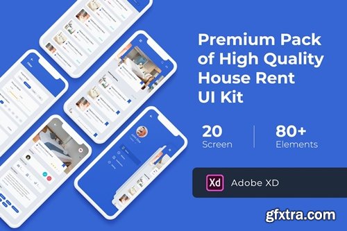 House Rent Mobile UI KIT for XD,Sketch and Photoshop