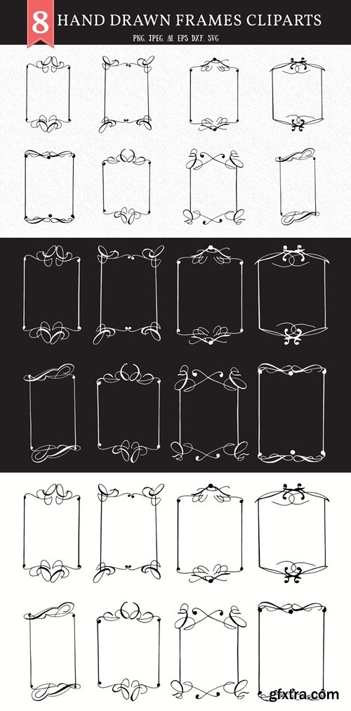 Hand Drawn Frames Cliparts