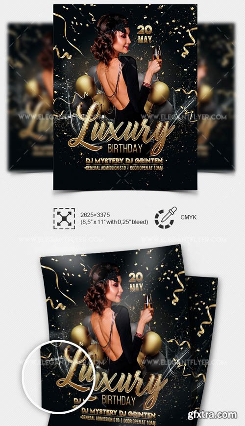 Luxury Birthday V7 2019 Flyer Template in PSD