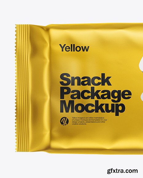 Matte Metallic Snack Package Mockup 46325