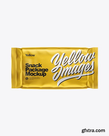 Matte Metallic Snack Package Mockup 46325