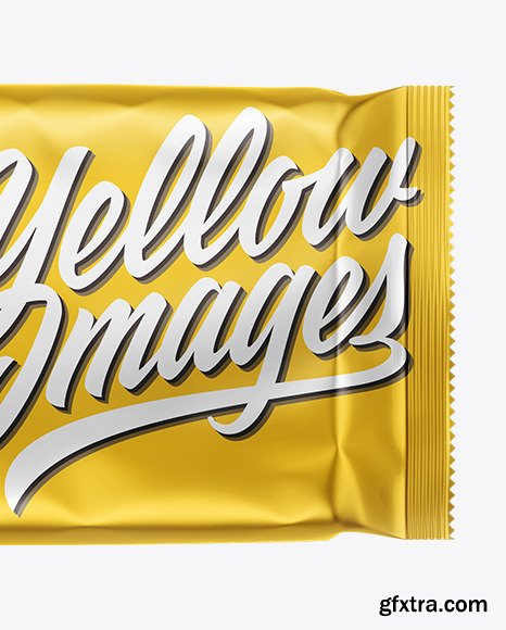 Matte Metallic Snack Package Mockup 46325