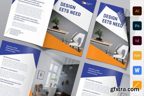 Interior Designer Poster Flyer Business Card Brochure Bifold Trifold