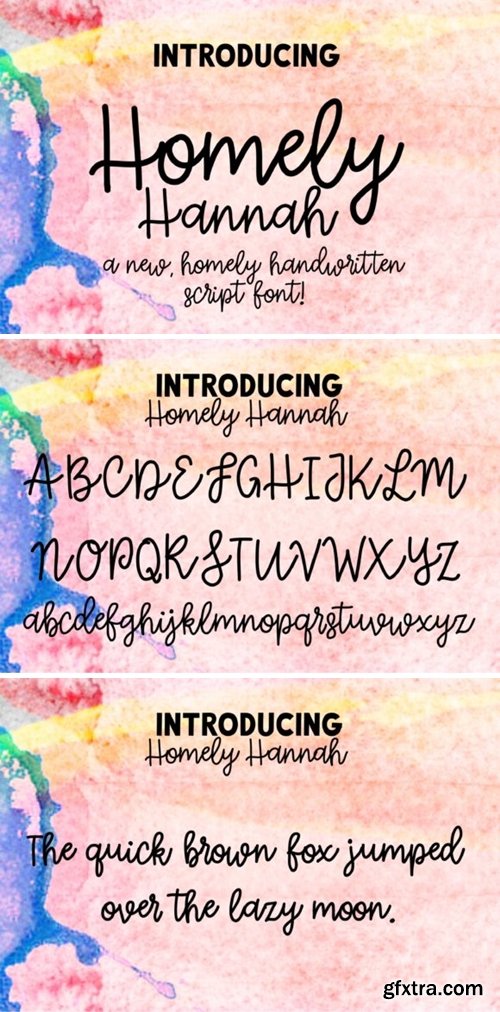 Homely Hannah Font