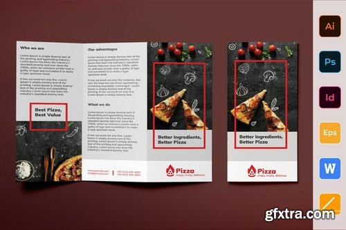 Pizza Poster Flyer Business Card Brochure Bifold Trifold