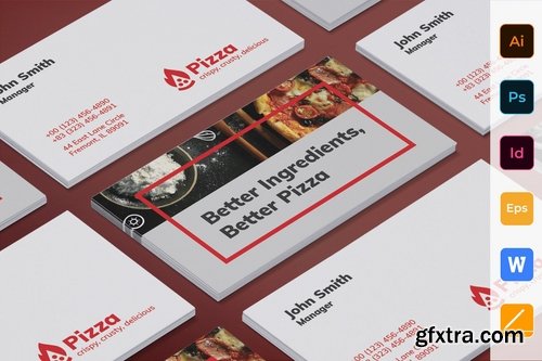 Pizza Poster Flyer Business Card Brochure Bifold Trifold