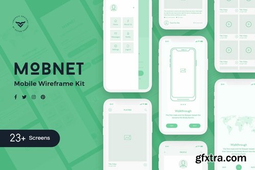 Mobnet Mobile Wireframe Kit