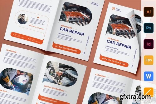 Car Repair Poster Flyer Business Card Brochure Bifold Trifold