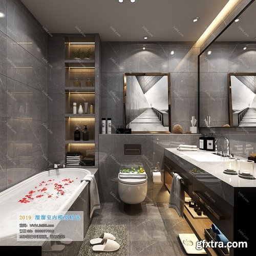 Modern Style Bathroom Interior Scene 05 (2019)